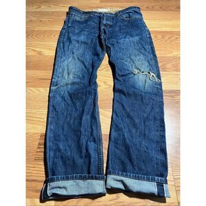 People Vs West Men’s Selvedge USA Made Button Fly Jeans 34